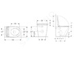 Geberit iCon - Stojící WC se sedátkem SoftClose, vodorovný odpad, Rimfree, bílá 502.383.JT.1