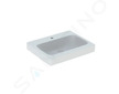 Geberit iCon - Umyvadlo 60x49 cm, bez přepadu, otvor pro baterii, bílá 124062000