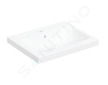 Geberit iCon - Umyvadlo na desku 60x48 cm, s přepadem, otvor pro baterii, matná bílá 501.847.JT.1