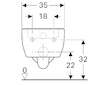 Geberit iCon xs - Závěsné WC, 350x490 mm, s KeraTect, bílá 204030600
