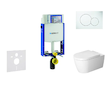 Geberit Kombifix - Modul pro závěsné WC s tlačítkem Sigma01, alpská bílá + Duravit ME by Starck - WC a sedátko, Rimless, SoftClo
