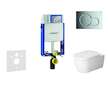 Geberit Kombifix - Modul pro závěsné WC s tlačítkem Sigma01, lesklý chrom + Duravit ME by Starck - WC a sedátko, Rimless, SoftCl