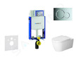 Geberit Kombifix - Modul pro závěsné WC s tlačítkem Sigma01, lesklý chrom + Duravit ME by Starck - WC a sedátko, Rimless, SoftCl