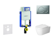 Geberit Kombifix - Modul pro závěsné WC s tlačítkem Sigma01, matný chrom + Duravit ME by Starck - WC a sedátko, Rimless, SoftClo