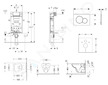 Geberit Kombifix - Modul pro závěsné WC s tlačítkem Sigma01, matný chrom + Duravit ME by Starck - WC a sedátko, Rimless, SoftClo