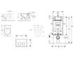 Geberit Kombifix - Modul pro závěsné WC s tlačítkem Sigma01, matný chrom + Villeroy Boch - WC a sedátko, DirectFlush, SoftClose,