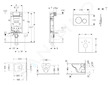 Geberit Kombifix - Modul pro závěsné WC s tlačítkem Sigma20, bílá/lesklý chrom + Duravit D-Code - WC a sedátko, Rimless, SoftClo