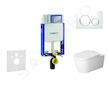 Geberit Kombifix - Modul pro závěsné WC s tlačítkem Sigma20, bílá/lesklý chrom + Duravit ME by Starck - WC a sedátko, Rimless, S
