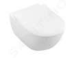 Geberit Kombifix - Modul pro závěsné WC s tlačítkem Sigma20, bílá/lesklý chrom + Villeroy Boch - WC a sedátko, DirectFlush, Soft