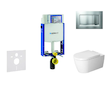 Geberit Kombifix - Modul pro závěsné WC s tlačítkem Sigma20, matný chrom/chrom + Duravit ME by Starck - WC a sedátko, Rimless, S