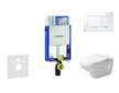 Geberit Kombifix - Modul pro závěsné WC s tlačítkem Sigma30, bílá/lesklý chrom + Duravit D-Code - WC a sedátko, Rimless, SoftClo