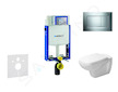 Geberit Kombifix - Modul pro závěsné WC s tlačítkem Sigma30, lesklý chrom/chrom mat + Duravit D-Code - WC a sedátko, Rimless, So