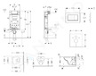 Geberit Kombifix - Modul pro závěsné WC s tlačítkem Sigma30, lesklý chrom/chrom mat + Duravit D-Code - WC a sedátko, Rimless, So
