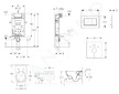 Geberit Kombifix - Modul pro závěsné WC s tlačítkem Sigma30, lesklý chrom/chrom mat + Villeroy Boch - WC a sedátko, DirectFlush,