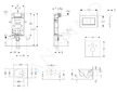 Geberit Kombifix - Modul pro závěsné WC s tlačítkem Sigma30, matný chrom/chrom + Duravit ME by Starck - WC a sedátko, Rimless, S