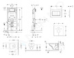 Geberit Kombifix - Modul pro závěsné WC s tlačítkem Sigma30, matný chrom/chrom + Villeroy Boch - WC a sedátko, DirectFlush, Soft