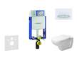 Geberit Kombifix - Modul pro závěsné WC s tlačítkem Sigma50, alpská bílá + Duravit D-Code - WC a sedátko, Rimless, SoftClose 110