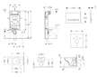 Geberit Kombifix - Modul pro závěsné WC s tlačítkem Sigma50, alpská bílá + Duravit D-Code - WC a sedátko, Rimless, SoftClose 110
