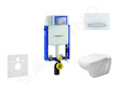 Geberit Kombifix - Modul pro závěsné WC s tlačítkem Sigma50, alpská bílá + Duravit D-Code - WC a sedátko, Rimless, SoftClose 110