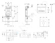 Geberit Kombifix - Modul pro závěsné WC s tlačítkem Sigma50, alpská bílá + Duravit ME by Starck - WC a sedátko, Rimless, SoftClo