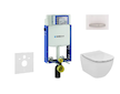 Geberit Kombifix - Modul pro závěsné WC s tlačítkem Sigma50, alpská bílá + Ideal Standard Tesi - WC a sedátko, Aquablade, SoftCl