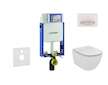 Geberit Kombifix - Modul pro závěsné WC s tlačítkem Sigma50, alpská bílá + Ideal Standard Tesi - WC a sedátko, Aquablade, SoftCl