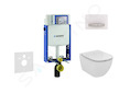 Geberit Kombifix - Modul pro závěsné WC s tlačítkem Sigma50, alpská bílá + Ideal Standard Tesi - WC a sedátko, Aquablade, SoftCl