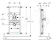 Geberit Kombifix - Montážní prvek pro pisoár, 109-127 cm, univerzální, pro skryté ovládání splachování pisoáru 457.689.00.1