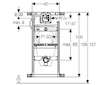 Geberit Kombifix - Předstěnová instalace pro pisoár, výška 1,09–1,27 m 457.611.00.1