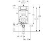Geberit Kombifix - Předstěnová instalace pro závěsné WC, pro odsávání zápachu, výška 1,08 m 110.367.00.5