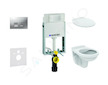 Geberit Kombifix - Set předstěnové instalace, klozet Alpha se sedátkem, tlačítko Delta35, matný chrom 110.100.00.1 NR6