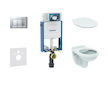 Geberit Kombifix - Set předstěnové instalace, klozet Alpha se sedátkem, tlačítko Sigma20, chrom mat/chrom 110.302.00.5 ND7