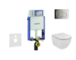 Geberit Kombifix - Set předstěnové instalace, klozetu a sedátka Ideal Standard Tesi, tlačítka Sigma01, lesklý chrom 110.302.00.5