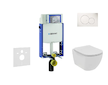 Geberit Kombifix - Set předstěnové instalace, klozetu a sedátka Ideal Standard Tesi, tlačítka Sigma01, Rimless, SoftClose, alpsk