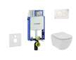 Geberit Kombifix - Set předstěnové instalace, klozetu a sedátka Ideal Standard Tesi, tlačítka Sigma01, Rimless, SoftClose, alpsk