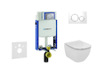 Geberit Kombifix - Set předstěnové instalace, klozetu a sedátka Ideal Standard Tesi, tlačítka Sigma20, Aquablade, SoftClose, bíl