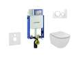 Geberit Kombifix - Set předstěnové instalace, klozetu a sedátka Ideal Standard Tesi, tlačítka Sigma20, Aquablade, SoftClose, bíl