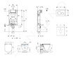Geberit Kombifix - Set předstěnové instalace, klozetu a sedátka Ideal Standard Tesi, tlačítka Sigma20, Aquablade, SoftClose, bíl