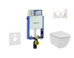 Geberit Kombifix - Set předstěnové instalace, klozetu a sedátka Ideal Standard Tesi, tlačítka Sigma20, Rimless, SoftClose, bílá/