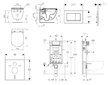 Geberit Kombifix - Set předstěnové instalace, klozetu a sedátka Ideal Standard Tesi, tlačítka Sigma20, Rimless, SoftClose, leskl