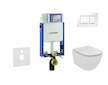 Geberit Kombifix - Set předstěnové instalace, klozetu a sedátka Ideal Standard Tesi, tlačítka Sigma30, Aquablade, SoftClose, bíl
