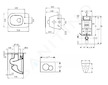 Geberit Kombifix - Set předstěnové instalace, klozetu a sedátka Ideal Standard Tesi, tlačítka Sigma30, matný chrom/chrom 110.302