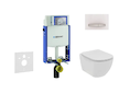 Geberit Kombifix - Set předstěnové instalace, klozetu a sedátka Ideal Standard Tesi, tlačítka Sigma50, Rimless, SoftClose, alpsk