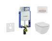 Geberit Kombifix - Set předstěnové instalace, klozetu a sedátka Ideal Standard Tesi, tlačítka Sigma50, Rimless, SoftClose, alpsk