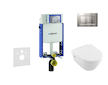 Geberit Kombifix - Set předstěnové instalace, klozetu a sedátka Villeroy & Boch, tlačítka Sigma20, DirectFlush, SoftClose, Ceram