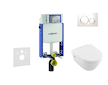 Geberit Kombifix - Set předstěnové instalace, klozetu a sedátka Villeroy & Boch, tlačítka Sigma20, DirectFlush, SoftClose, Ceram