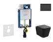 Geberit Kombifix - Set předstěnové instalace, klozetu Arkas a sedátka softclose, tlačítko Sigma30, matná černá/černá SANI15CA550