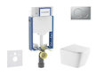 Geberit Kombifix - Set předstěnové instalace, klozetu Arkas I a sedátka softclose, tlačítko Sigma01, lakovaný matný chrom SANI15