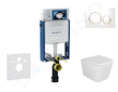 Geberit Kombifix - Set předstěnové instalace, klozetu Arkas I a sedátka softclose, tlačítko Sigma20, bílá/pozlacená SANI15CA3131