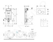 Geberit Kombifix - Set předstěnové instalace, klozetu Arkas I a sedátka softclose, tlačítko Sigma20, bílá/pozlacená SANI15CA3131
